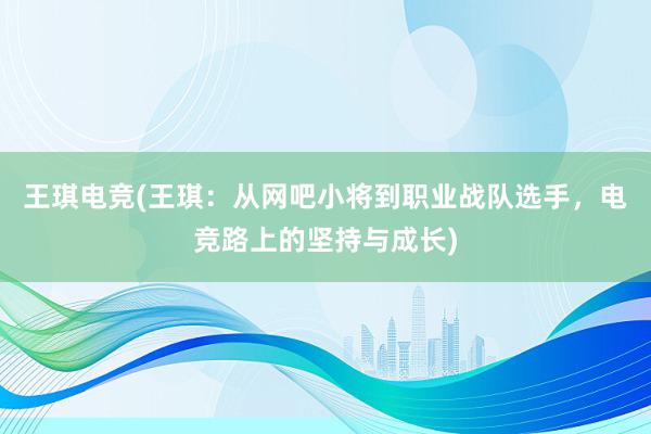 王琪电竞(王琪：从网吧小将到职业战队选手，电竞路上的坚持与成长)