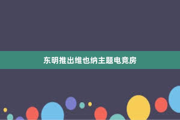 东明推出维也纳主题电竞房