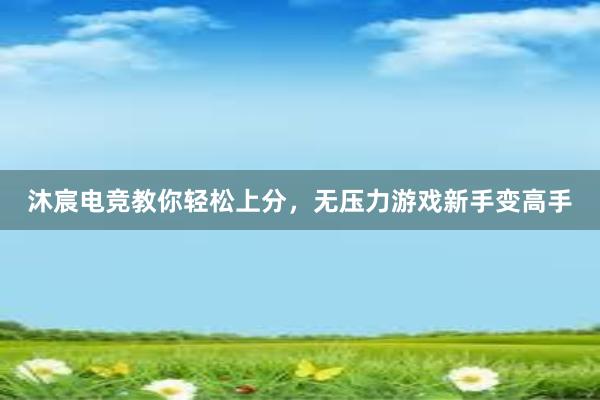 沐宸电竞教你轻松上分，无压力游戏新手变高手